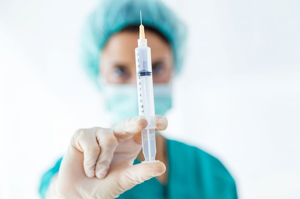 Injections from arthrosis of the collen joint