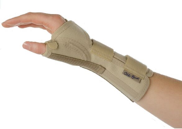 corset for the wrist joint for arthrosis