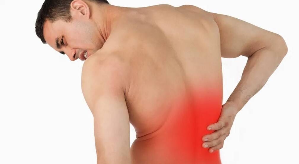 Back pain is a symptom of all stages of osteochondrosis development